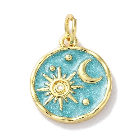 Rack Plated Brass Enamel Pendants X-KK-Z039-02A-1