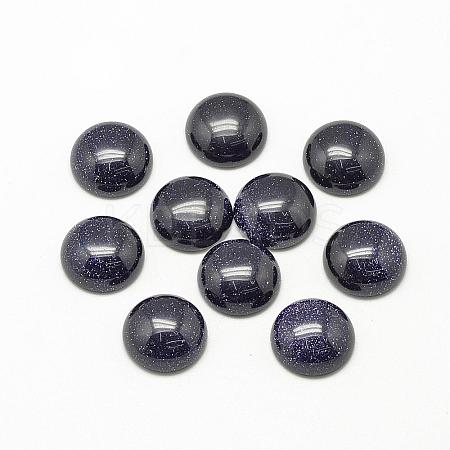 Synthetic Blue Goldstone Cabochons G-R416-8mm-34-1