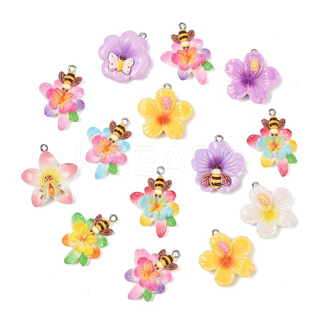 Resin Pendants RESI-I347-04P-04-1