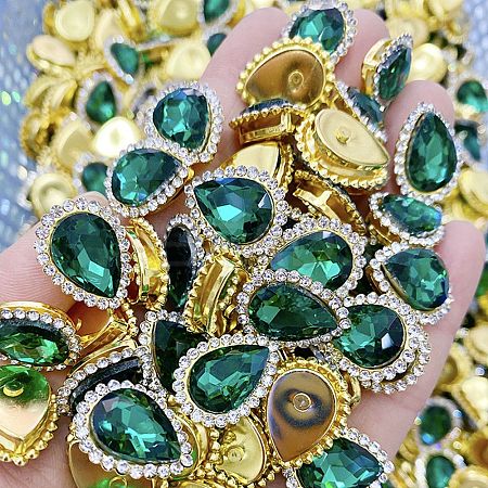 Teardrop Sew on Rhinestone FIND-WH0135-66J-1