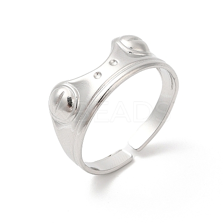 Non-Tarnish 304 Stainless Steel Cuff Finger Rings RJEW-L107-008P-1