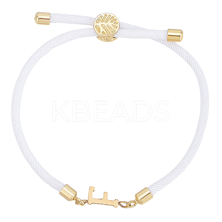1pc Adjustable Nylon Cord Slider Bracelets for Women BJEW-LP0001-33F-G-1