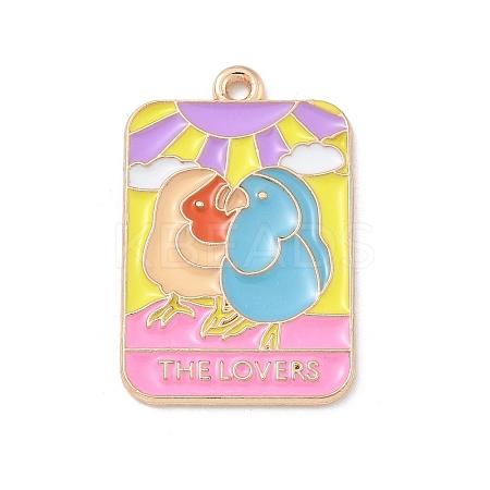 Tarot Alloy Enamel Pendants ENAM-A008-47KCG-06-1