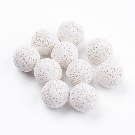 Unwaxed Natural Lava Rock Beads G-I190-14mm-B03-1