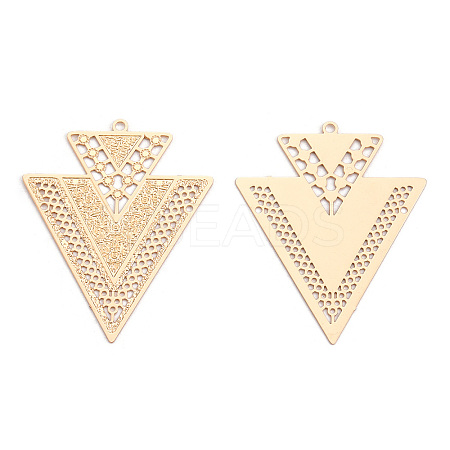 Rack Plating Brass Filigree Pendants KKC-T001-59KC-1