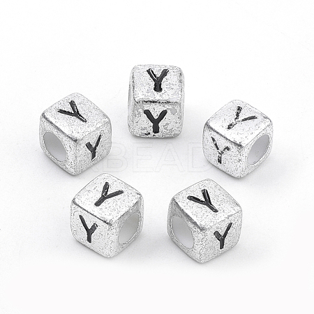Plated Acrylic Beads PB43C9308-Y-1