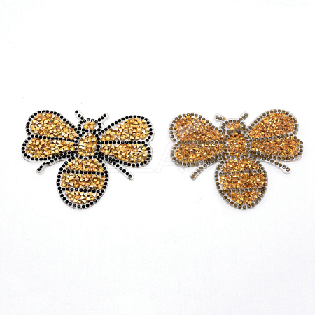 Rhinestones Sew on/Iron on Patches DIY-WH0176-50B-1