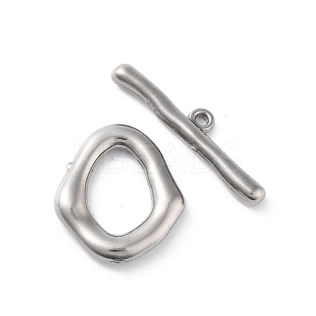 Non-Tarnish 304 Stainless Steel Toggle Clasps LS-STAS-A092-04A-P-1
