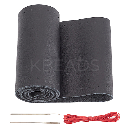 DIY Hand Sewing Genuine Leather Steering Wheel Cover AJEW-WH0189-32-1