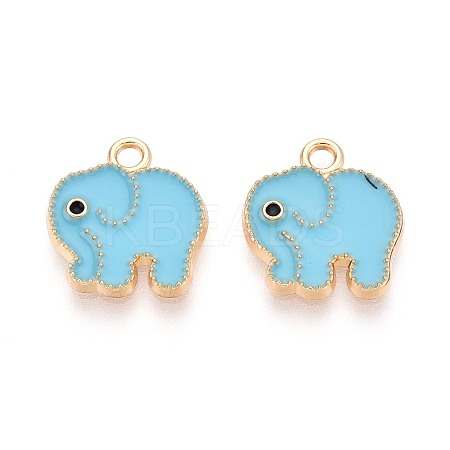 Alloy Enamel Charms PALLOY-T092-31G-04-1