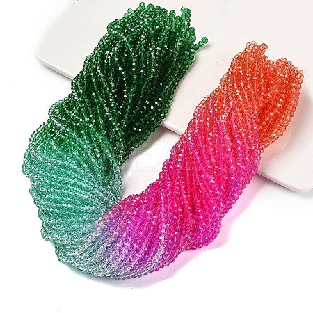 Transparent Painted Glass Beads Strands DGLA-A034-T3mm-A03-1