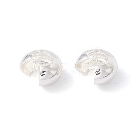 Brass Crimp Beads Covers KK-P219-05B-S-1