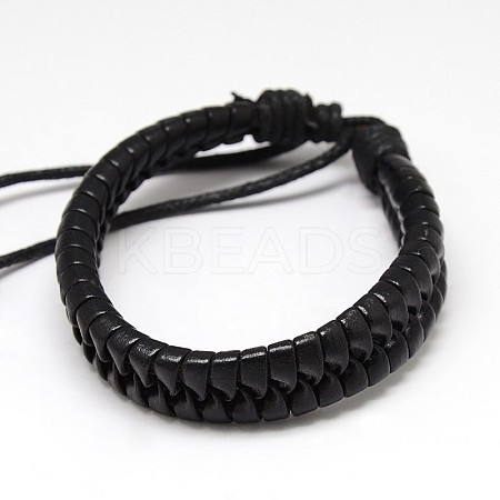 Trendy Unisex Casual Style Imitation Leather and Leather Bracelets LS-X-BJEW-L302-01-1