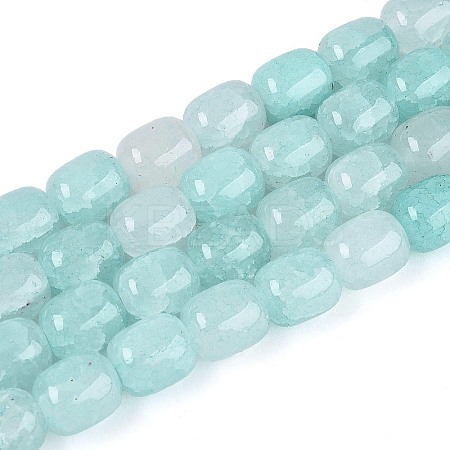 Baking Paint Crackle Glass Beads Strands DGLA-N019-01B-09-1