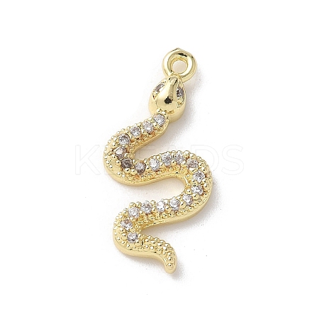 Brass Micro Pave Clear Cubic Zirconia Pendants LS-KK-S505-01G-1