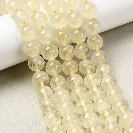Natural Lemon Quartz(Heated) Beads Strands G-B167-A11-10mm-1