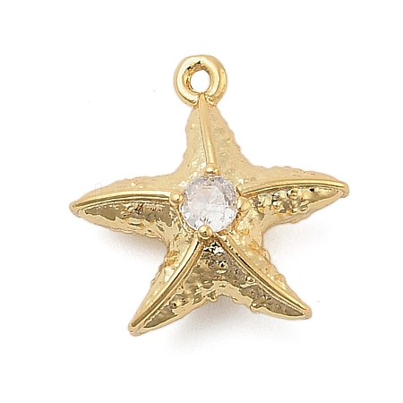 Brass Micro Pave Cubic Zirconia Pendants KK-I380-06G-1
