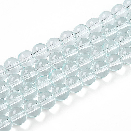 Baking Paint Transparent Glass Beads X1-DGLA-N006-8mm-07-1