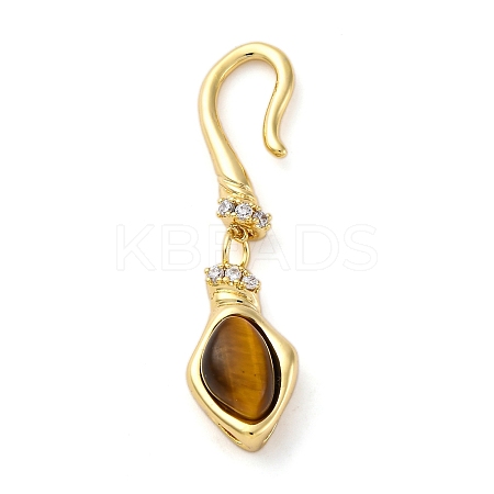 Brass S-Hook Clasps KK-U059-27G-01-1