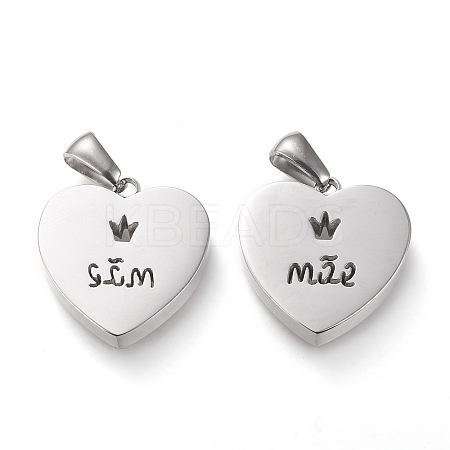 Non-Tarnish 304 Stainless Steel Pendants LS-STAS-F253-12P-1