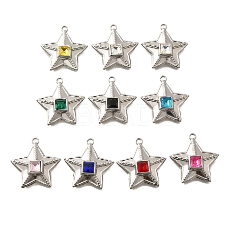 304 Stainless Steel Pendants STAS-Q346-08P-1