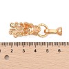 Brass Micro Pave Cubic Zirconia Fold Over Clasps KK-L223-003G-3