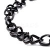 Vacuum Plating Fashionable 304 Stainless Steel Side Twisted Chain Bracelets STAS-A028-B073EB-2
