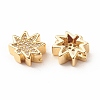 Rack Plating Brass Cubic Zirconia Beads KK-B051-05G-3