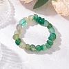 Natural Agate Nuggets Beaded Stretch Bracelets for Men Women BJEW-JB11957-02-1
