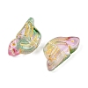Electroplate and Golden Metal Enlaced Glass Beads EGLA-T029-03C-2