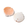 Natural Sea Shell Carved Leaf Charms SSHEL-C013-02D-2