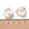 Brass Micro Pave Cubic Zirconia Pendants KK-C079-03G-3