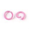 Spray Painted Iron Open Jump Rings IFIN-F149-F16-2