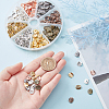 320Pcs 8 Colors Tibetan Style Wavy Spacer Beads TIBEP-PH0001-45-6