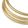 7Pcs Round Vacuum Plating PVD Vacuum Plating 201 Stainless Steel Bangles Sets for Women BJEW-F476-08G-01-2
