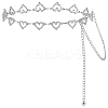 1Pc Alloy Crystal Rhinestone Heart Link Waist Belts Chains AJEW-UN0002-21P-1