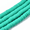 Handmade Polymer Clay Beads Strands CLAY-R089-8mm-141-1