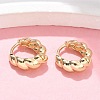 Twist Brass Hoop Earrings EJEW-Z102-09G-2