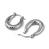 304 Stainless Steel Flower Hoop Earrings for Women EJEW-I284-14P-2