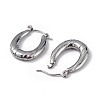 Non-Tarnish 304 Stainless Steel Flower Hoop Earrings for Women EJEW-I284-14P-2