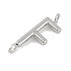 304 Stainless Steel Letter Connector Charms LS-STAS-M108-01P-06-2