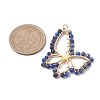 Natural Lapis Lazuli Faceted Pendants PALLOY-JF02564-04-2