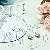 120Pcs 304 Stainless Steel Hoop Earrings Findings Kidney Ear Wires STAS-SP0001-32C-P-4