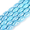 Anti-Tarnish Electroplate Glass Beads Strands EGLA-Q130-02A-04-1