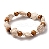 Sea Turtle Synthetic Turquoise Stretch Bracelets BJEW-JB10253-2