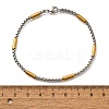 304 Stainless Steel Box Chain Bracelets for Women BJEW-C091-03C-GP-5