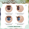 16 Pairs 2 Styles ABS Doll Craft Cartoon Movable Eye DIY-PH0032-37-2
