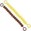 2Pcs 2 Colors Plastic Heart Beaded Bag Extension Chains with Iron Ring Clasps PURS-GF0001-11B-6