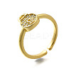 Brass Micro Pave Clear Cubic Zirconia Cuff Rings for Women RJEW-S399-14G-4