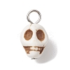 Synthetic Turquoise Pendants PALLOY-JF02668-3